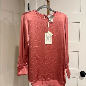 MaxMara Rose Sava Top. 100% silk. NWT. Marked size 2 fits like a 4. MSRP $ 695